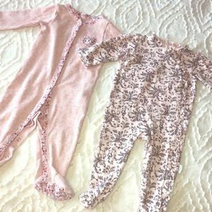 Pink 9m Girls Cozy Footed PJs Soft + Adorable